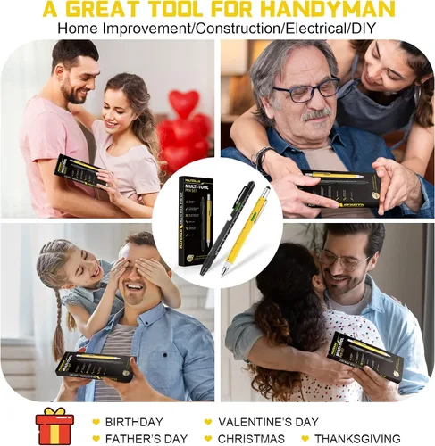 Miniatura 2 de Juego de bolígrafos multiherramienta 10 en 1, regalos de Navidad para papá, abuelo, hombres, rellenos de calcetines, accesorios geniales