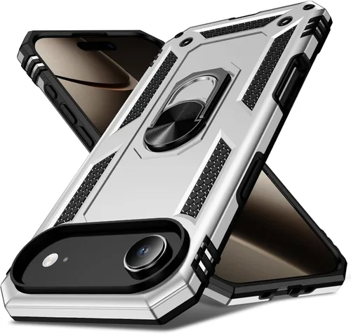 Miniatura 29 de 17 Pro - Funda de teléfono para hombre con anillo de soporte, armadura resistente de grado militar para iPhone 17 Pro, funda a prueba de golpes, Azul