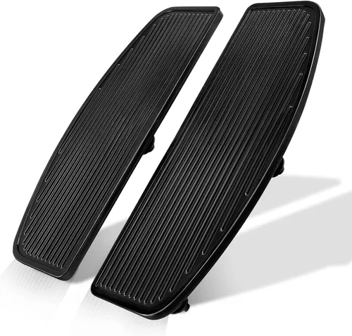 Estribo delantero de goma para motocicleta con inserto para conductor/piloto, plataforma ancha para los pies, clavijas para los pies, pedales,