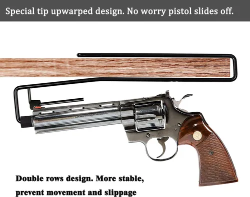 Miniatura 3 de StrongTools Percha para pistola, estante para pistola para estante seguro o estantería, organizador de pistolas para exhibiciones y gabinete