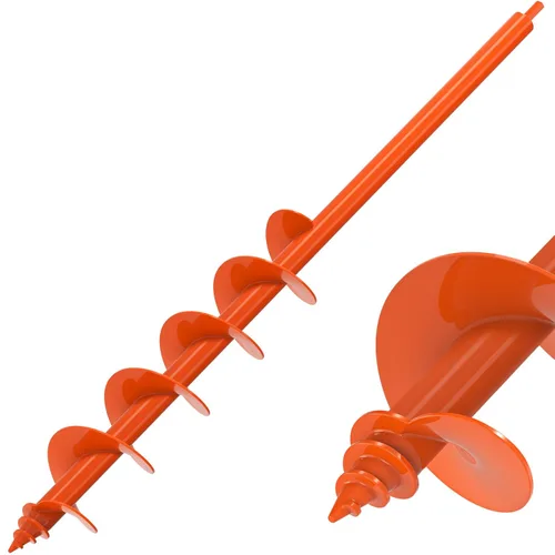 Miniatura 9 de Insaga Broca de taladro de 1.6 x 9 pulgadas para plantar, taladro de tierra en espiral de 0.098 in de grosor para excavador de agujeros de poste