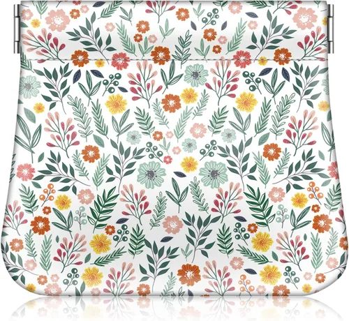 Miniatura 14 de Fintie - Monedero a presión, de cuero PU, monedero para cambio para mujer, Hibisco floreciente., Moda