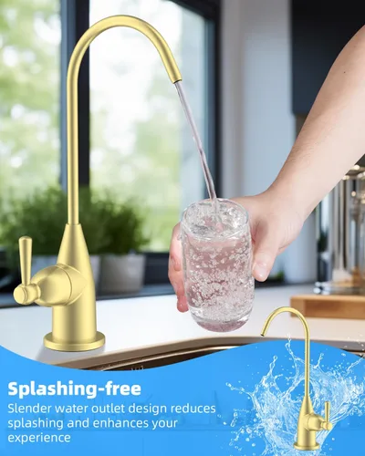Miniatura 3 de Hibbent Grifo de Agua Potable para Barra y Fregadero de Cocina, Grifo de Ósmosis Inversa RO de Acero Inoxidable para Sistema de Filtración Bajo