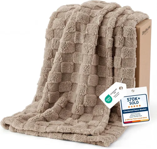 Miniatura 50 de Bedsure GentleSoft - Manta verde salvia para sofá, manta de forro polar a cuadros, regalos de Navidad para mujeres, hombres y niñas, bonita manta