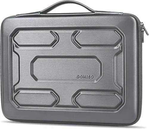 Miniatura 16 de DOMISO Funda para laptop de 13.3 pulgadas con asa, bolsa para computadora a prueba de golpes, funda protectora impermeable EVA para portátiles