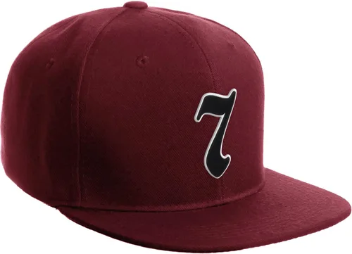 Miniatura 149 de Daxton Gorra clásica con visera de billete plano con letras del alfabeto inglés antiguo de la A a la Z