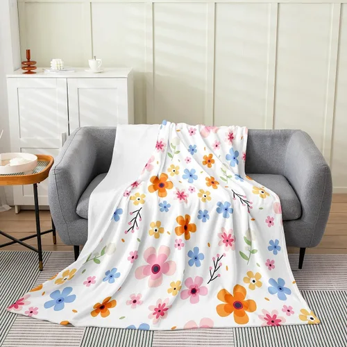 Miniatura 44 de jejeloiu Cute Mushroom Decor Plush Throw Blanket, For Kids Boys Girls 40"x50" Botanical Plants All Season,Bed Blanket Cartoon Mushrooms Flannel