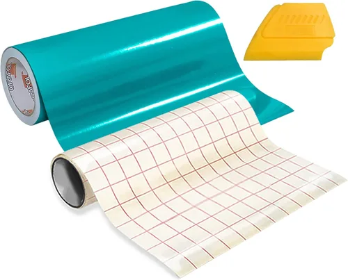 Miniatura 21 de ORACAL 651 Vinilo adhesivo de alto brillo para manualidades, rollo de 15 x 1 pie con rollo de papel de transferencia de 12 x 24 pulgadas y escobilla