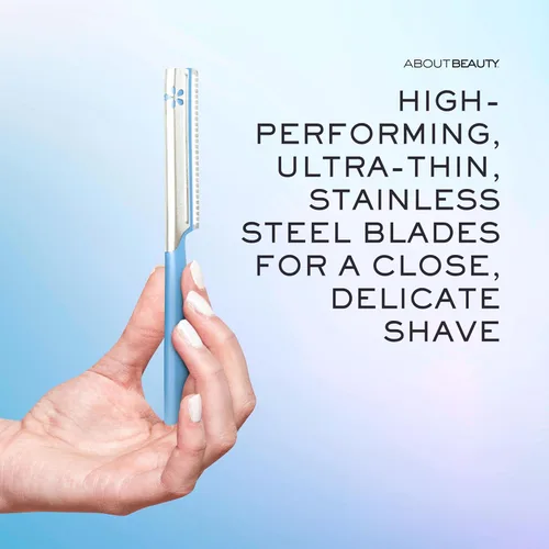 Miniatura 6 de About Face Pro-Premium - 3 afeitadoras de belleza para depilación, ideales para afeitar, exfoliar, dermaplanear y dar forma a las cejas, de acero