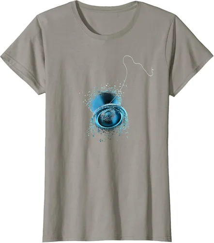 Miniatura 30 de Shattered Yo Yo - Camiseta de diseño azul impresionante, Negro, S
