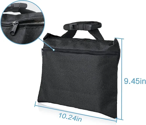 Miniatura 5 de Sacos de Arena 4 Paquetes con 4 Bolsas de PE, Sacos de Arena de Servicio Pesado, Sacos de Arena para Peso con Cremallera y Correas con Hebilla