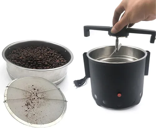 Miniatura 2 de Enfriador de grano de café de 1.1LB Máquina de enfriamiento de tostado eléctrico Placa de enfriamiento de grano de café giratoria con pantalla