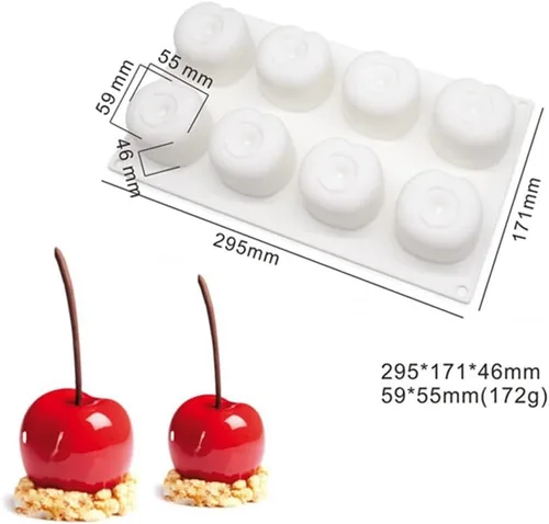 Miniatura 6 de Molde de silicona para postres, molde de silicona para pastel para hornear, molde de fondant con forma de fruta para caramelo de azúcar, gelatina