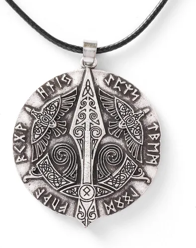 HAQUIL Collar con colgante de amuleto de símbolo antiguo vikingo, regalo de joyería nórdica para hombres