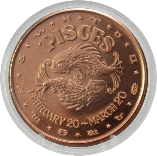 Miniatura 6 de Ficha portadora de agua de acuario: moneda de desafío de cobre puro de 1 oz en cápsula - Regalo de astrología y zodiaco, perfecto para visionarios
