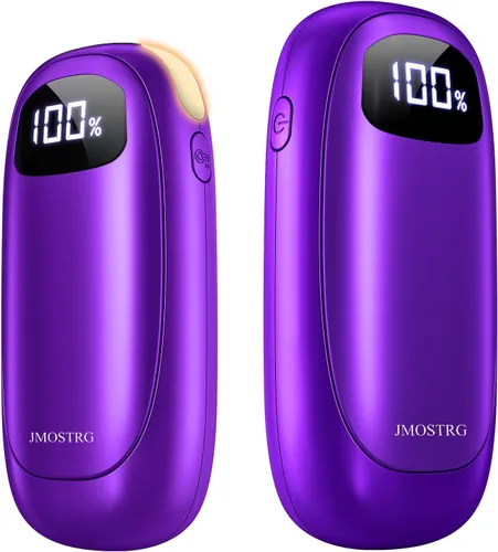 Miniatura 9 de Calentadores de manos recargables, paquete de 2, calefacción eléctrica de doble cara con pantalla LED y linterna, máximo 127 ℉, calentador