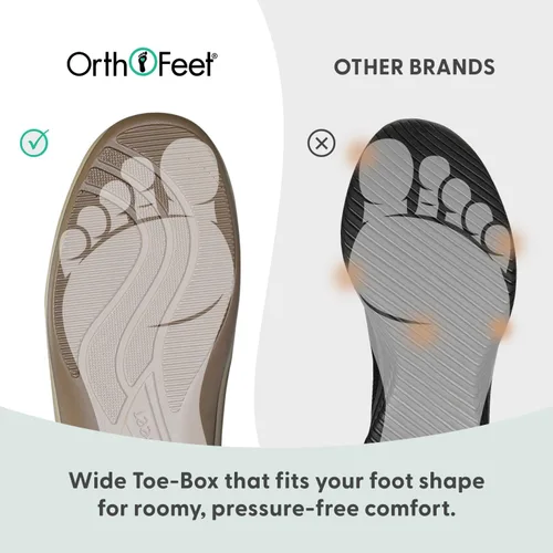Miniatura 6 de Orthofeet Charlotte - Pantuflas ortopédicas con forro de piel sintética para mujer