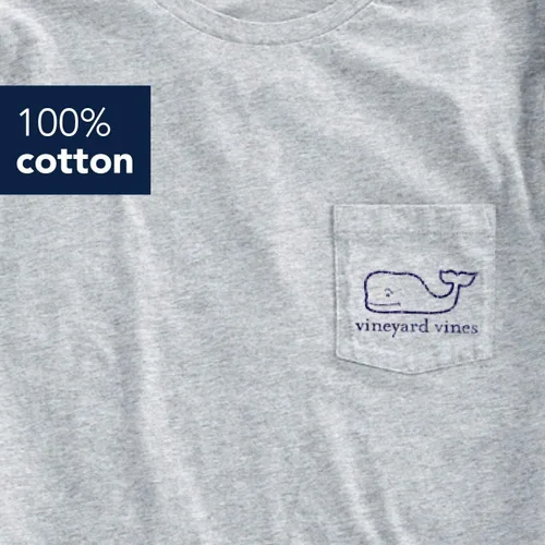 Miniatura 3 de vineyard vines Kids' Long-Sleeve Vintage Whale Garment-Dyed Pocket Tee
