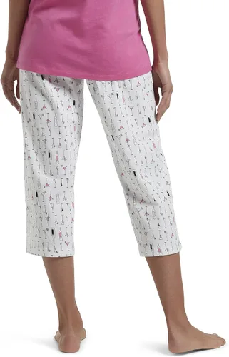 Miniatura 2 de HUE womens Basic Printed Knit Capri Pajama Sleep Pant, Made With Temperature Control Technology