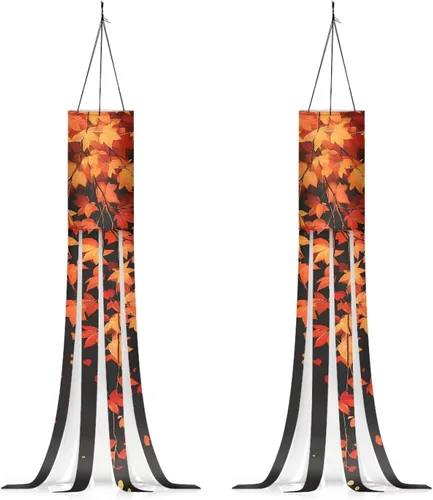 Miniatura 14 de Mummy Windsock - Calcetines de viento suaves e impermeables con bandera de Halloween, 2 piezas, lavables a máquina, secado rápido, bandera colgante