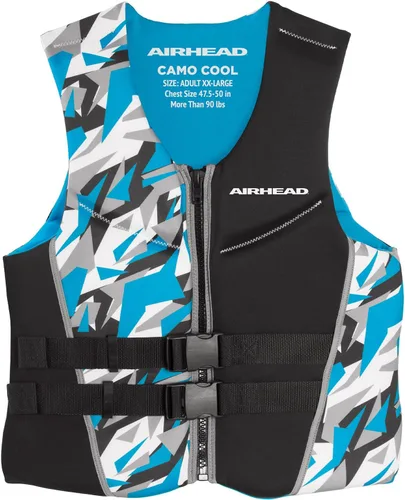 Airhead CAMO Cool Kwik-Dry Neolite Flex Life Jacket for Adults - USCG Approved Life Vest for Women & Men, Lightweight Flexible Watersports Vest for