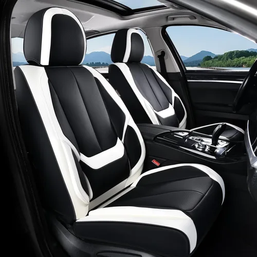 Miniatura 91 de Coverado Juego completo de fundas de asiento de automóvil, fundas de asiento para automóviles, fundas de asiento de coche beige para asientos