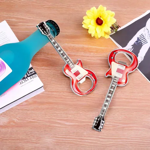 Miniatura 6 de Juego de 2 abrebotellas con forma de guitarra de cerveza, abrebotellas, guitarra, regalo, accesorios de cocina para bebedores, amantes de la música