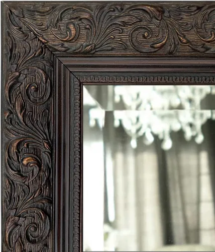 Miniatura 7 de West Frames Espejo de pared con marco en relieve de Bella (22.25" x 28.25", color blanco)