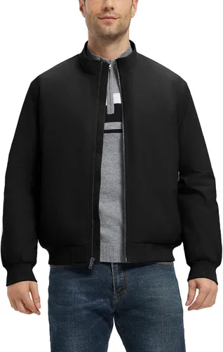 Miniatura 2 de Rdruko Chaquetas bomber ligeras de invierno para hombre, rompevientos, golf, casual, otoño, resistente al agua, elegante abrigo acolchado