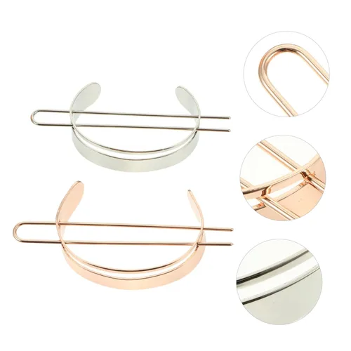 Miniatura 9 de Mikinona 2 extensiones de cabello de metal para novia, pinzas de metal para el cabello para mujeres, horquillas en forma de U, palillos de pelo