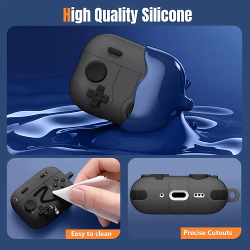 Miniatura 4 de Getino Funda de Juego para Estuche de AirPods Pro 3 2025, Cubierta de Silicona a Prueba de Golpes para Apple AirPods Pro 3 – con Kit de Limpieza