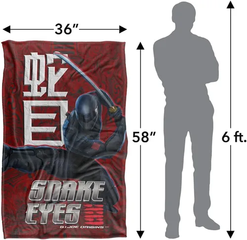 Miniatura 5 de Snake Eyes: G.I. Joe Origins Leap Silky Touch Manta súper suave de 36 x 58 pulgadas Salto