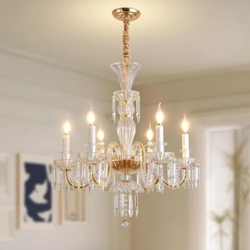 Miniatura 8 de Luces colgantes modernas isla de cocina: lámpara colgante de vela de cristal K9 - 1 bombilla E12 lámparas de iluminación vintage para comedor, baño