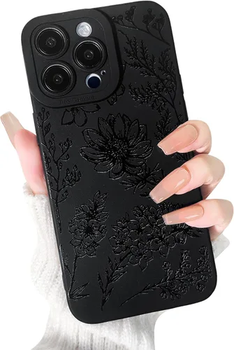 Miniatura 21 de Lovmooful Funda compatible con iPhone 13 Pro Max, diseño de mariposa grande, negro, para niñas y mujeres, TPU suave a prueba de golpes, protector
