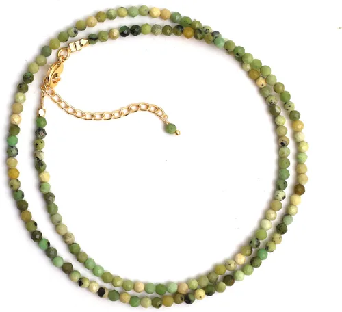 Miniatura 41 de Gempires - Collar de cuentas de piedras naturales hechas a mano, joyería de cristal hipoalergénica de 20 pulgadas, chapado en oro, joyería de moda