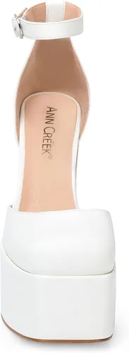 Miniatura 4 de ANN CREEK Women's Platform Chunky Heel for Women Square Toe Ankle Strap High Heels