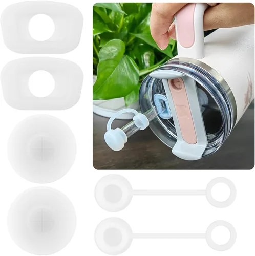 HOMDSG Juego de tapones antiderrames para Stanley Cup 2.0 de 40 onzas y 30 onzas, accesorios que incluyen tapa de pajilla, tapón de fijación de