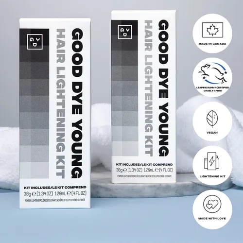 Miniatura 4 de GDY DYEposit - Kit de acondicionador de color (platino) y aclarador de cabello con polvo sin polvo y revelador de 25 volúmenes, kit