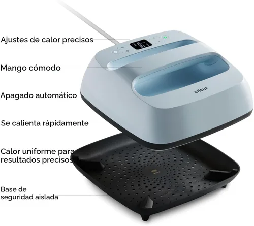 Miniatura 2 de Cricut EasyPress 3 máquina de prensa térmica (9 x 9 pulgadas) con alfombrilla de prensa de calor (15 x 12 pulgadas)