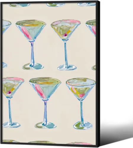 Miniatura 11 de Pósteres vintage de Martini rosa a la moda, cócteles, bebidas alcohólicas, impresiones artísticas de pared para el hogar, apartamento, cocina, bar