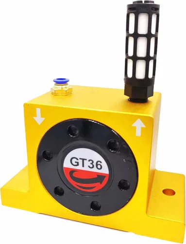 Miniatura 6 de GT48 Vibradores de turbina neumática, vibrador de turbina giratoria de aire industrial dorado silencioso G3/8" para tolva dorado con silenciador
