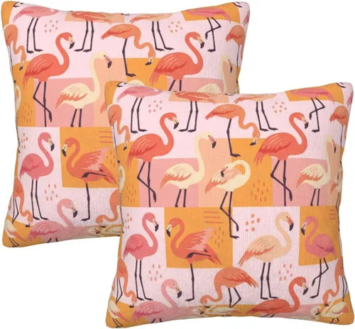 Miniatura 15 de Fiokroo Juego de 2 fundas de almohada cuadradas para sofá, dormitorio, sala de estar, automóvil, 16 x 16 pulgadas