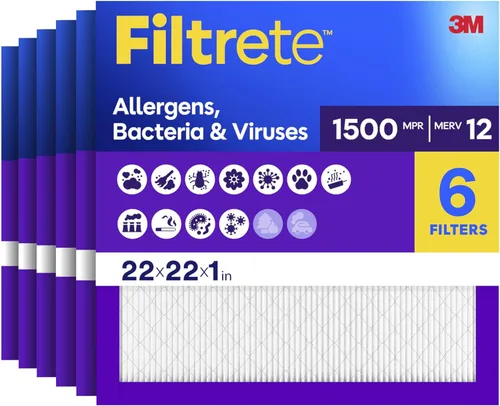 Miniatura 20 de Filtrete Filtro de aire para horno de CA de 17.5x23.5x1, MERV 12, MPR 1500, CERTIFICADO amigable para asma y alergias, filtro de limpieza de aire