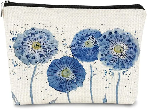 Miniatura 13 de Bolsa de maquillaje floral, bolsa de cosméticos de flores, bolsa de maquillaje estética, bolsa de maquillaje pequeña, bolsa de maquillaje