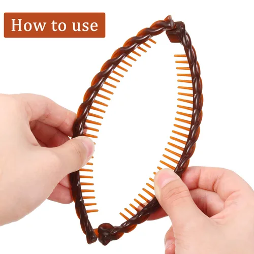 Miniatura 4 de WILLBOND 6 pinzas para el pelo de plátano, pinzas para el cabello con forma de pez, clip para cola de caballo, accesorio para cabello de mujer marrón