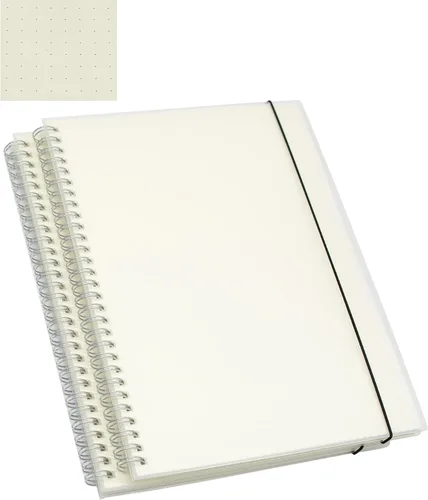 Miniatura 9 de Yansanido - Cuaderno de notas en espiral (A5), 160 páginas (80 hojas), 100 gr/m² / 3.53 oz/m² de papel de puntos, con tapa dura de plástico