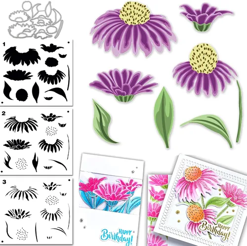 Miniatura 2 de Alinacutle 10 plantillas de plástico reutilizables, plantillas de pintura, plantillas de dibujo artístico para álbumes de recortes, galletas