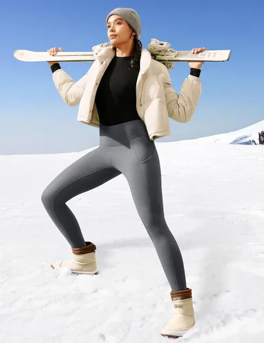 Miniatura 64 de Ewedoos - Leggings con forro de vellón y bolsillos para mujer, leggings térmicos de invierno para mujeres, pantalones de yoga y entrenamiento