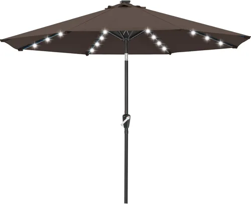 Miniatura 26 de ABCCANOPY Sombrillas solares duraderas para patio con 32 luces LED de 7.5 pies (beige claro)