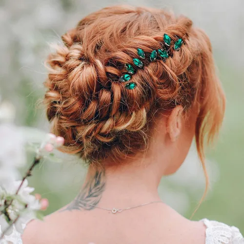 Miniatura 5 de PAGOW 10 horquillas de pelo con diamantes de imitación verdes, horquillas Bobby para novias, pieza de pelo de boda con diamantes de imitación